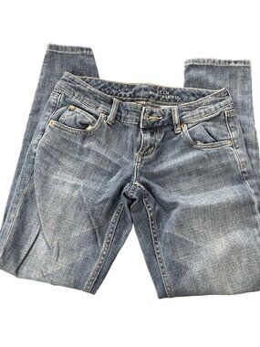 The Limited Slim Boyfriend Womens Jeans Mid Rise Blue Denim Casual Sz 0R